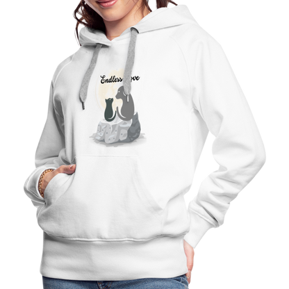 Frauen Premium Hoodie - Endless Love - weiß