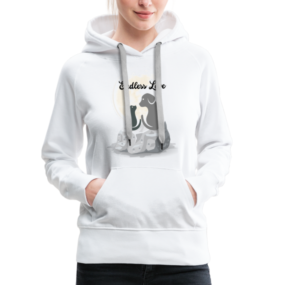 Frauen Premium Hoodie - Endless Love - weiß