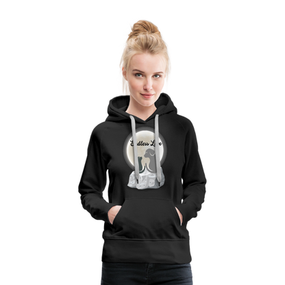 Frauen Premium Hoodie - Endless Love - Schwarz