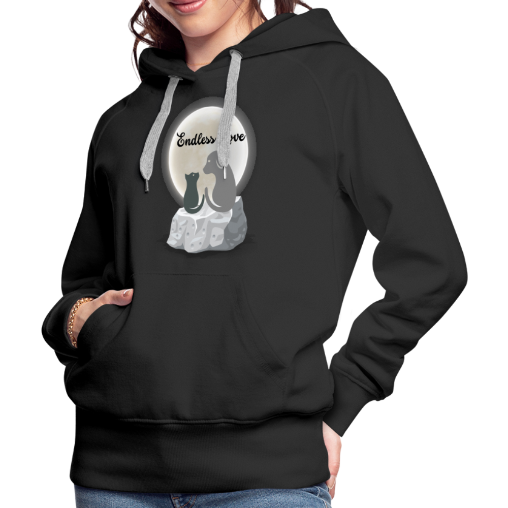 Frauen Premium Hoodie - Endless Love - Schwarz