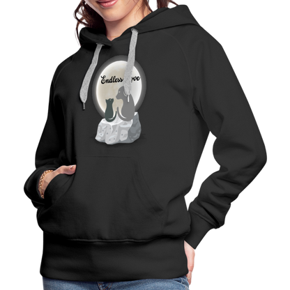 Frauen Premium Hoodie - Endless Love - Schwarz