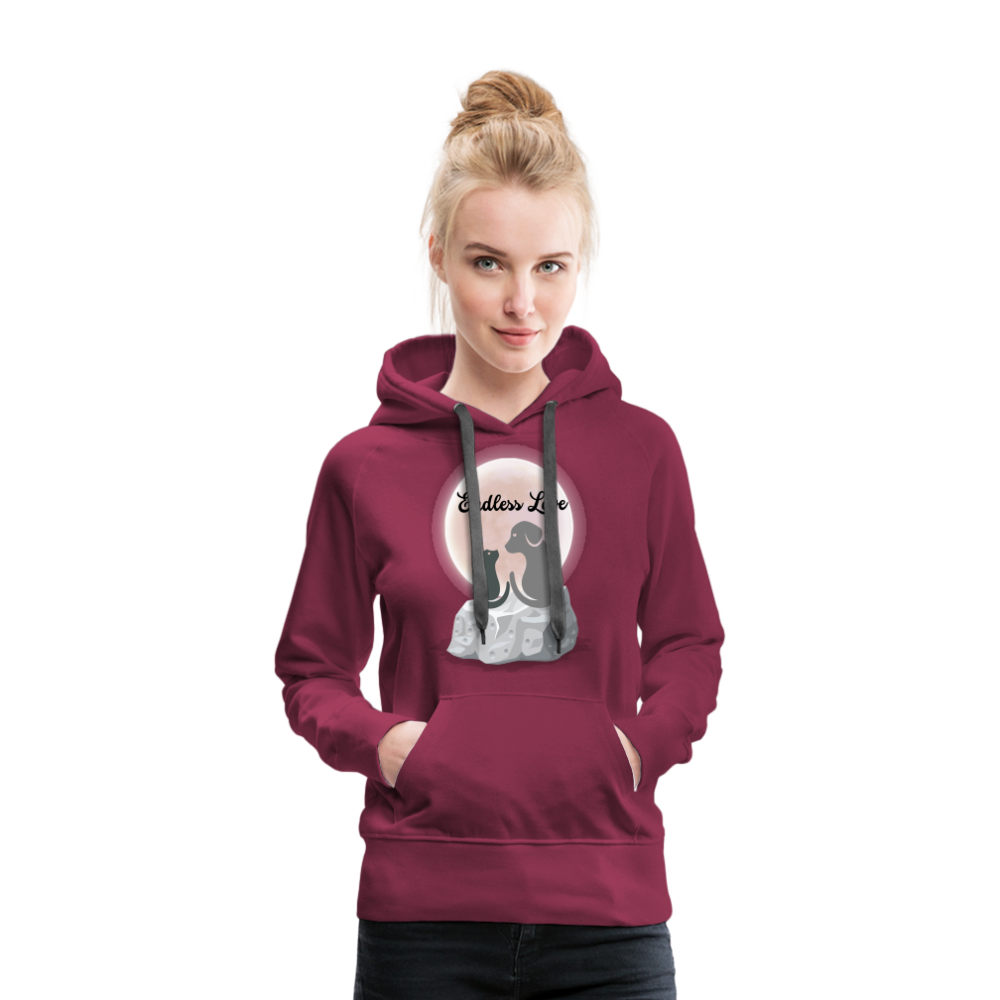 Frauen Premium Hoodie - Endless Love - Bordeaux