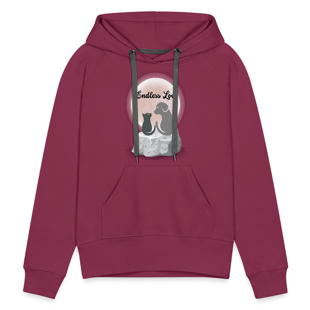 Frauen Premium Hoodie - Endless Love - Bordeaux