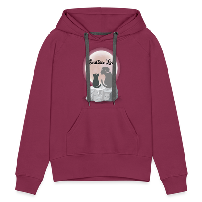 Frauen Premium Hoodie - Endless Love - Bordeaux