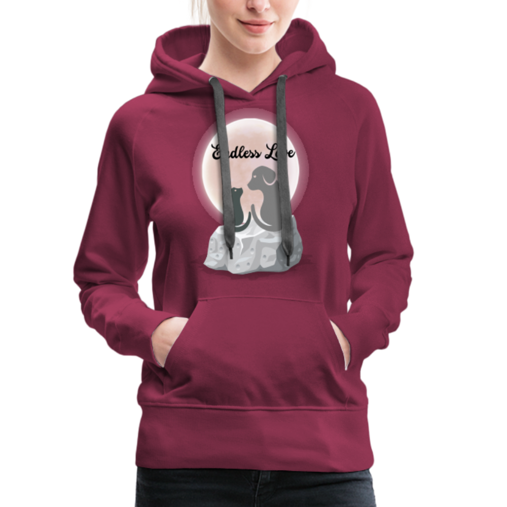 Frauen Premium Hoodie - Endless Love - Bordeaux