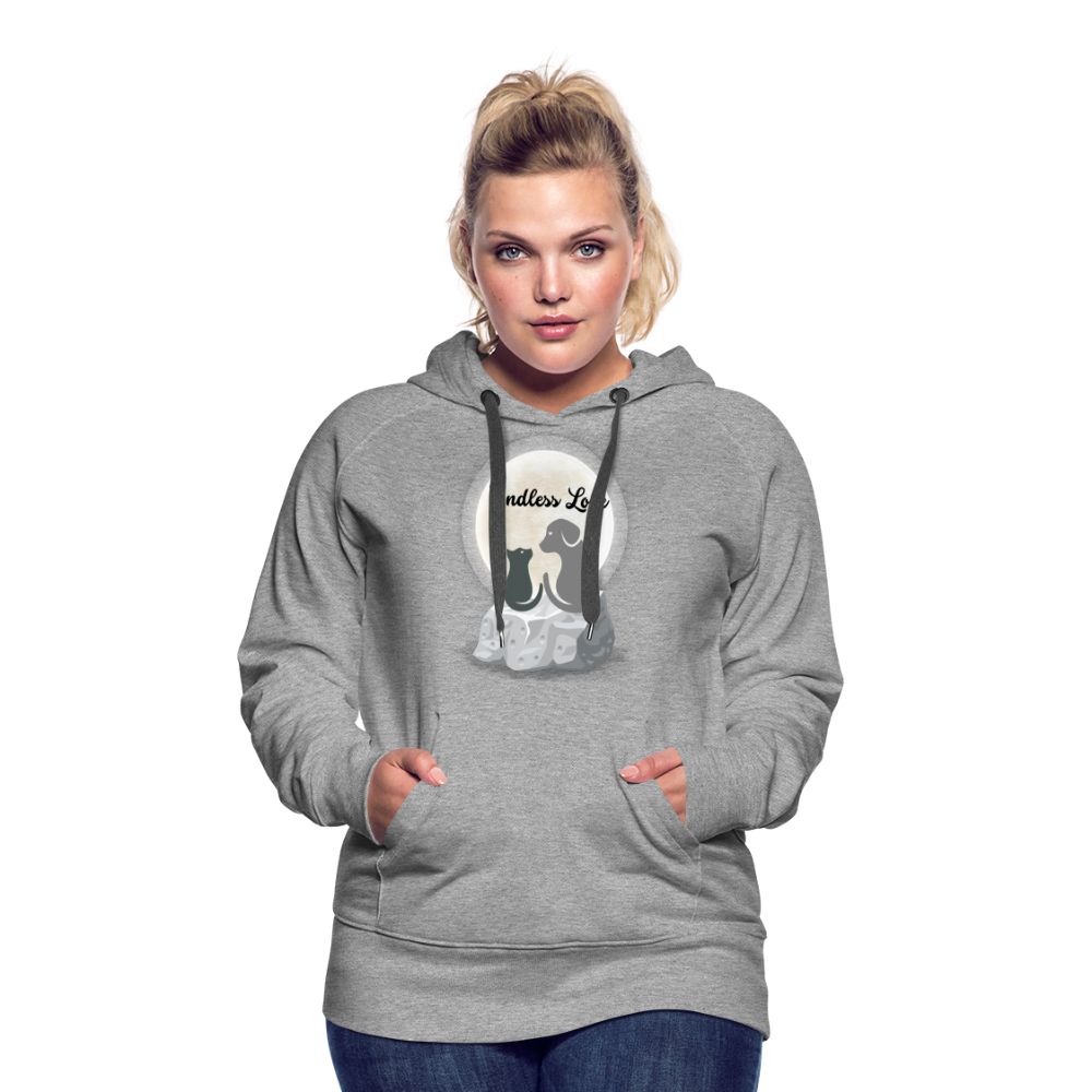 Frauen Premium Hoodie - Endless Love - Grau meliert