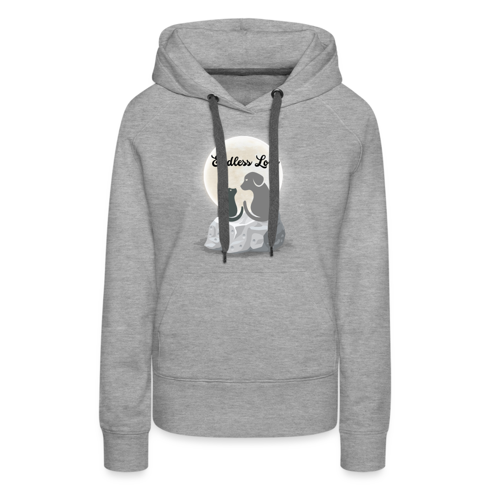 Frauen Premium Hoodie - Endless Love - Grau meliert