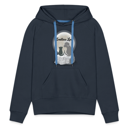 Frauen Premium Hoodie - Endless Love - Navy