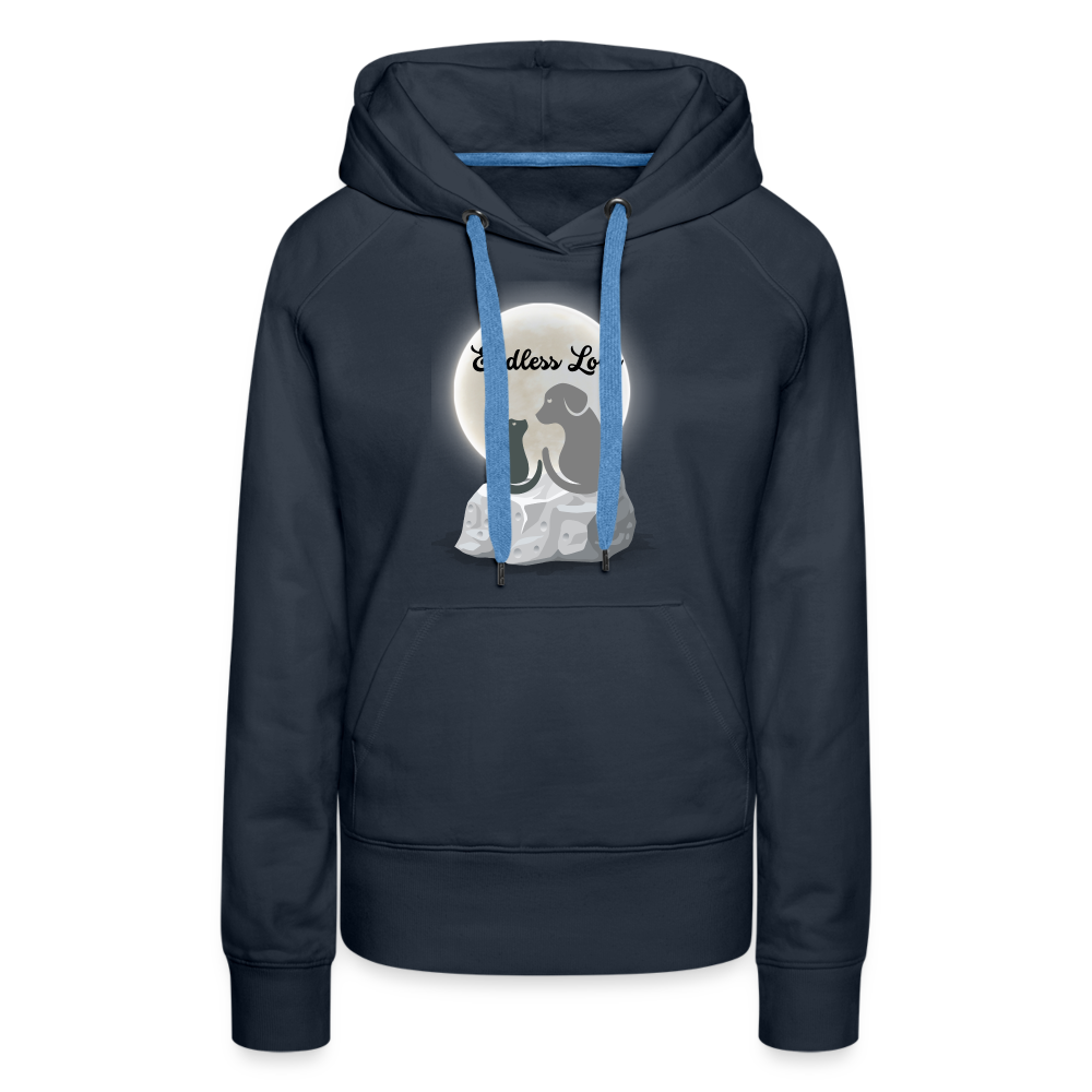 Frauen Premium Hoodie - Endless Love - Navy