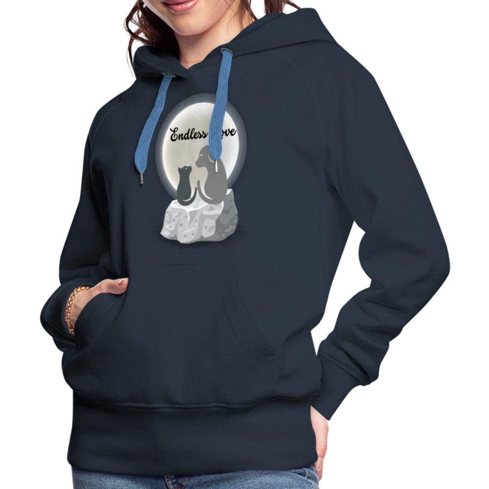 Frauen Premium Hoodie - Endless Love - Navy