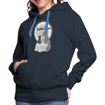 Frauen Premium Hoodie - Endless Love - Navy