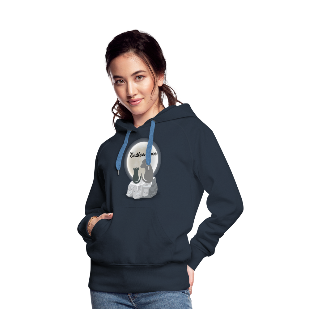 Frauen Premium Hoodie - Endless Love - Navy