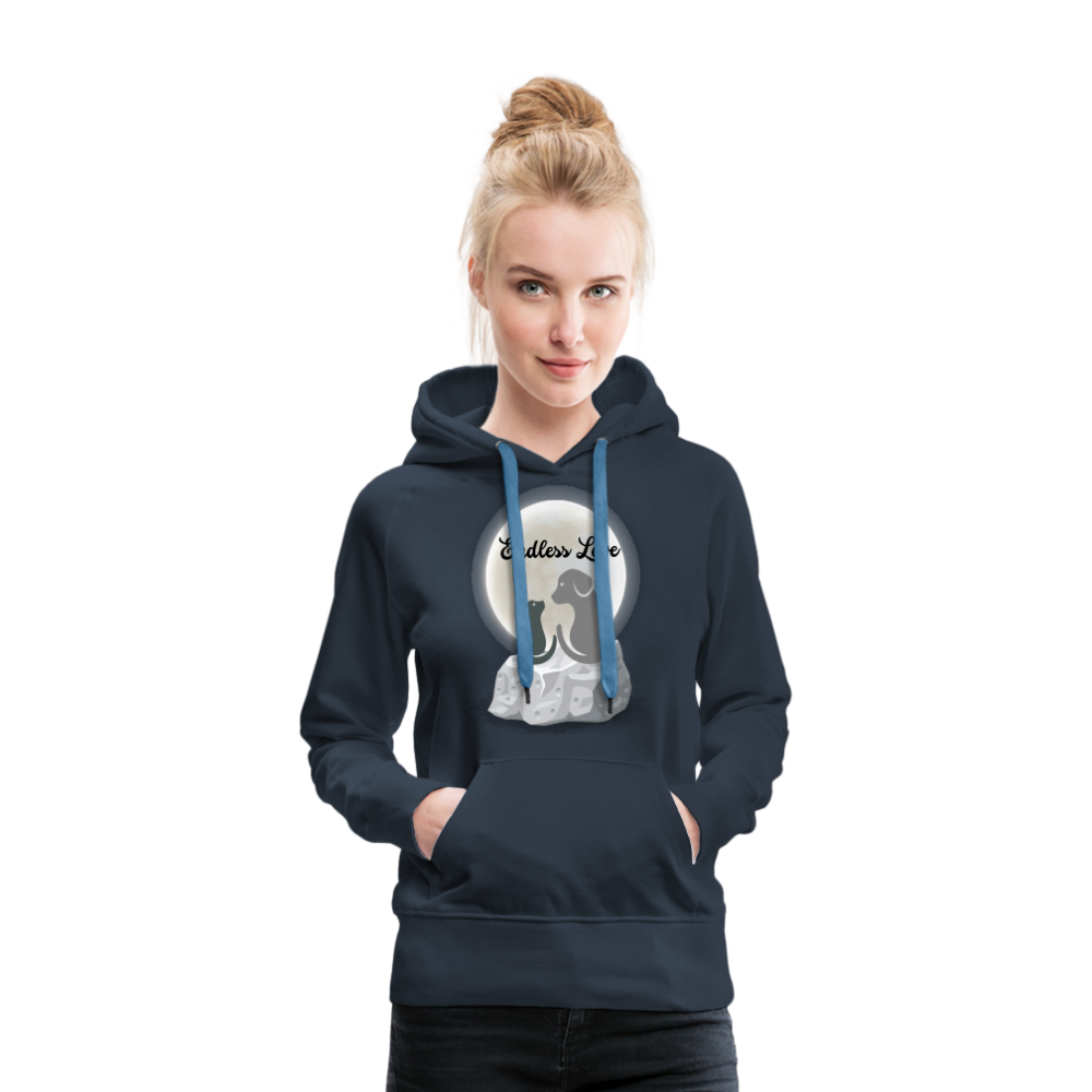 Frauen Premium Hoodie - Endless Love - Navy