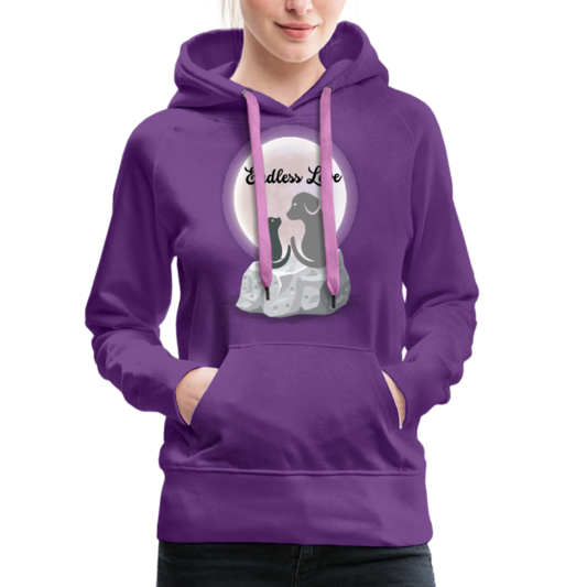 Frauen Premium Hoodie - Endless Love - Purple