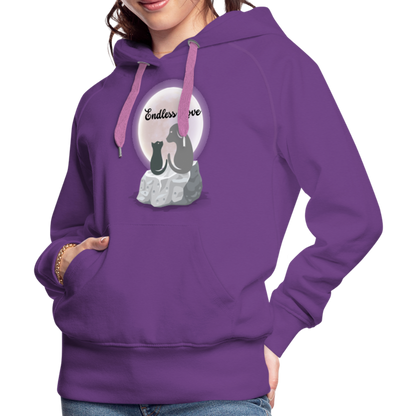 Frauen Premium Hoodie - Endless Love - Purple