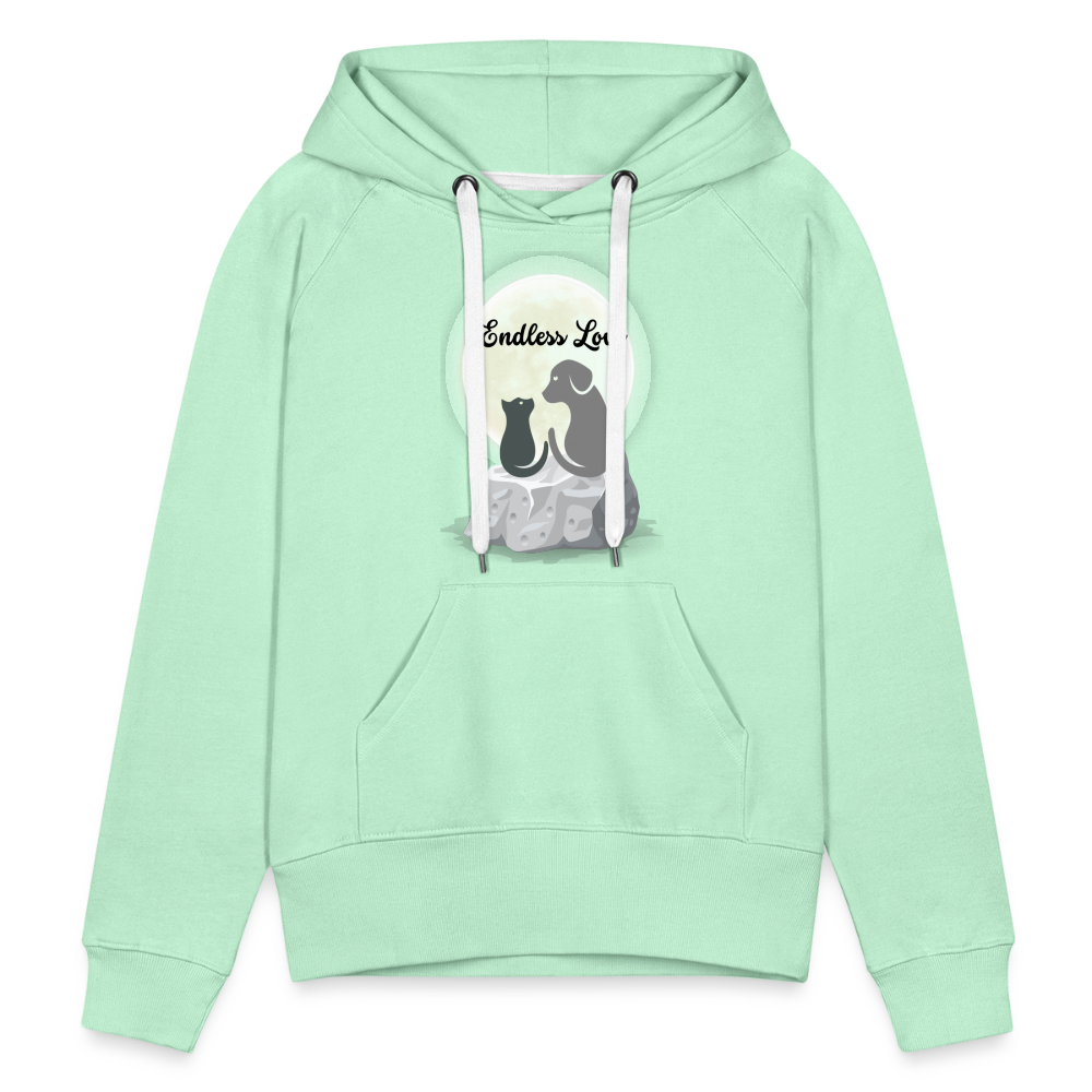 Frauen Premium Hoodie - Endless Love - helles Mintgrün