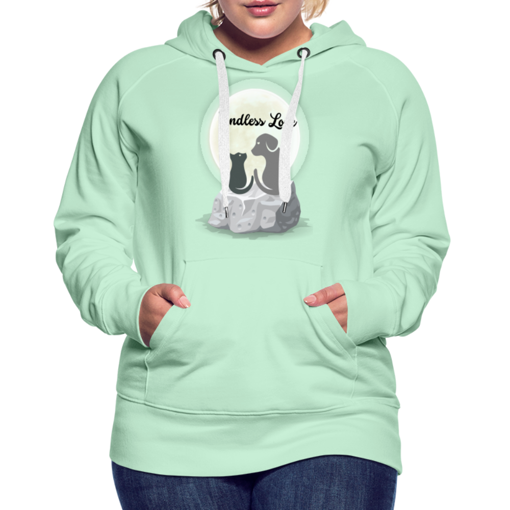 Frauen Premium Hoodie - Endless Love - helles Mintgrün