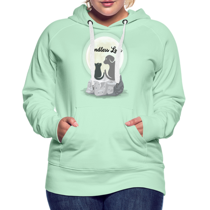 Frauen Premium Hoodie - Endless Love - helles Mintgrün