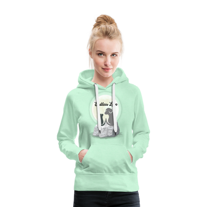 Frauen Premium Hoodie - Endless Love - helles Mintgrün