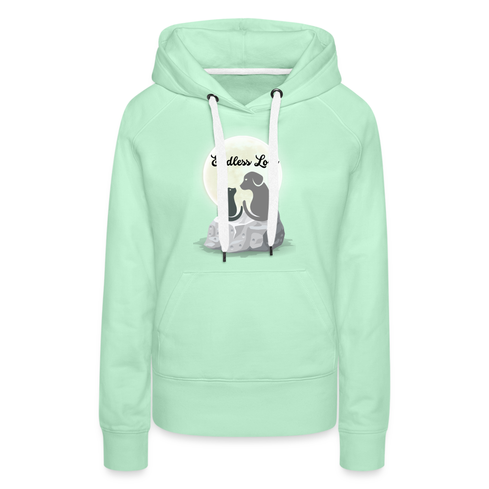 Frauen Premium Hoodie - Endless Love - helles Mintgrün