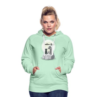 Frauen Premium Hoodie - Endless Love - helles Mintgrün