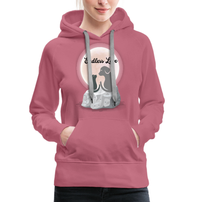 Frauen Premium Hoodie - Endless Love - Malve