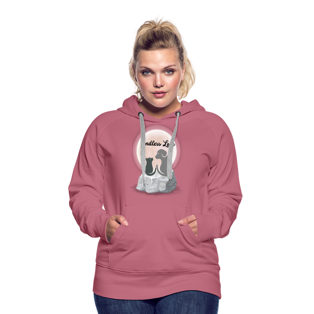 Frauen Premium Hoodie - Endless Love - Malve