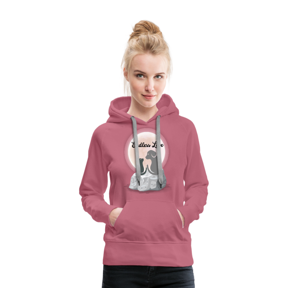 Frauen Premium Hoodie - Endless Love - Malve