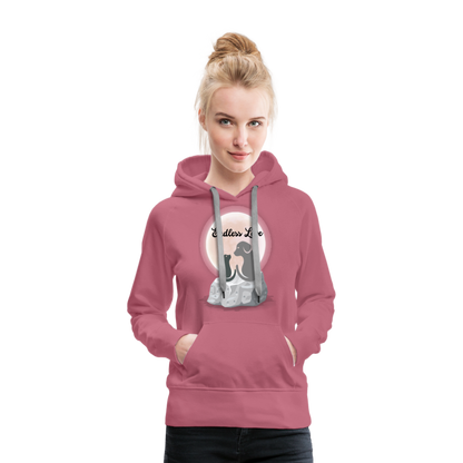 Frauen Premium Hoodie - Endless Love - Malve