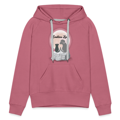 Frauen Premium Hoodie - Endless Love - Malve