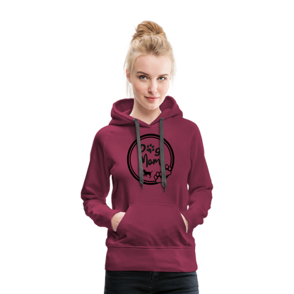 Frauen Premium Hoodie - Dog Mom - Bordeaux