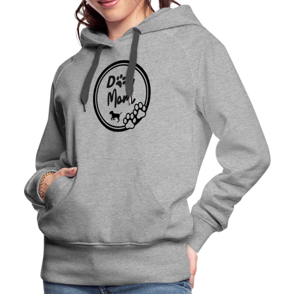 Frauen Premium Hoodie - Dog Mom - Grau meliert