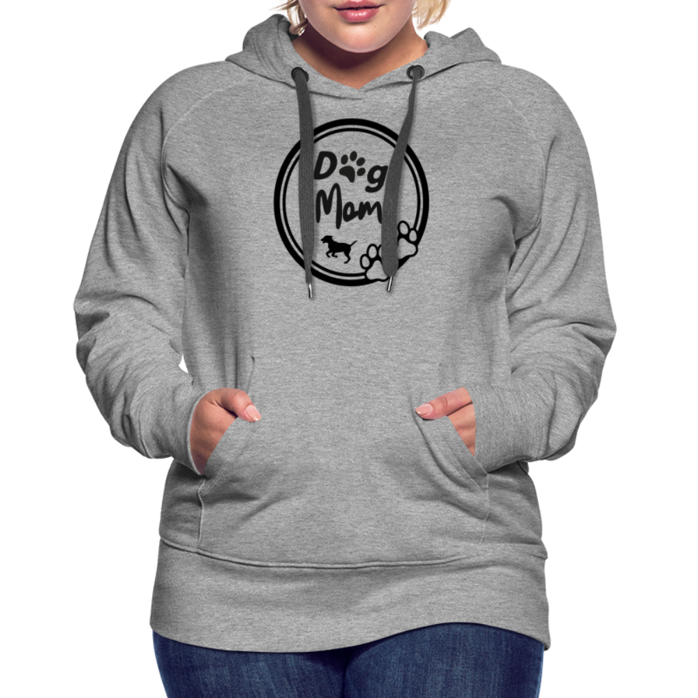 Frauen Premium Hoodie - Dog Mom - Grau meliert