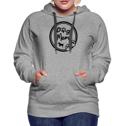 Frauen Premium Hoodie - Dog Mom - Grau meliert