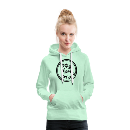 Frauen Premium Hoodie - Dog Mom - helles Mintgrün