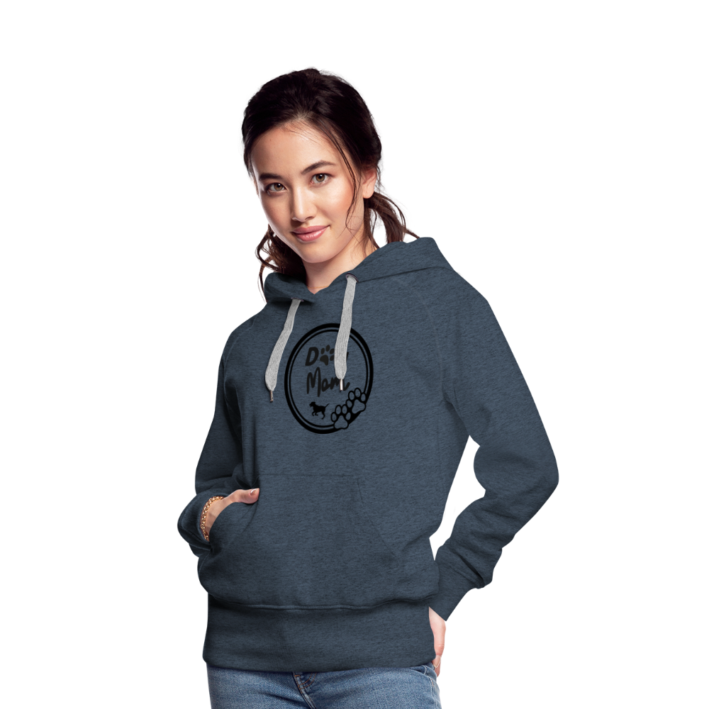 Frauen Premium Hoodie - Dog Mom - Jeansblau