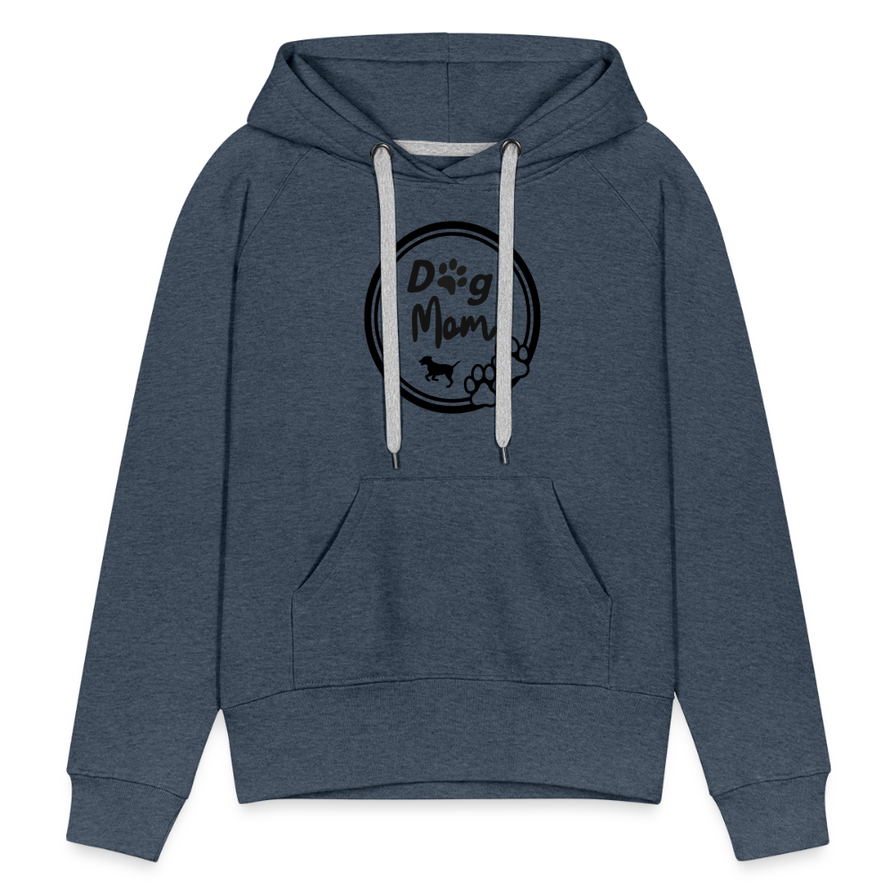 Frauen Premium Hoodie - Dog Mom - Jeansblau