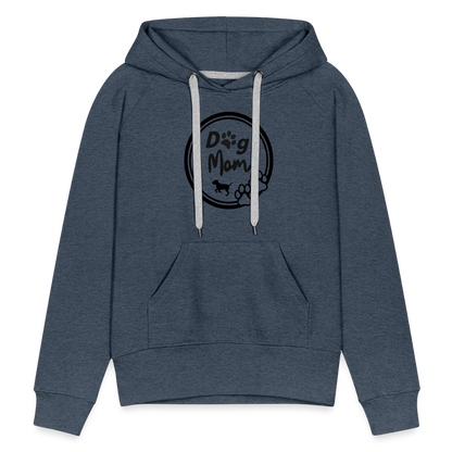 Frauen Premium Hoodie - Dog Mom - Jeansblau