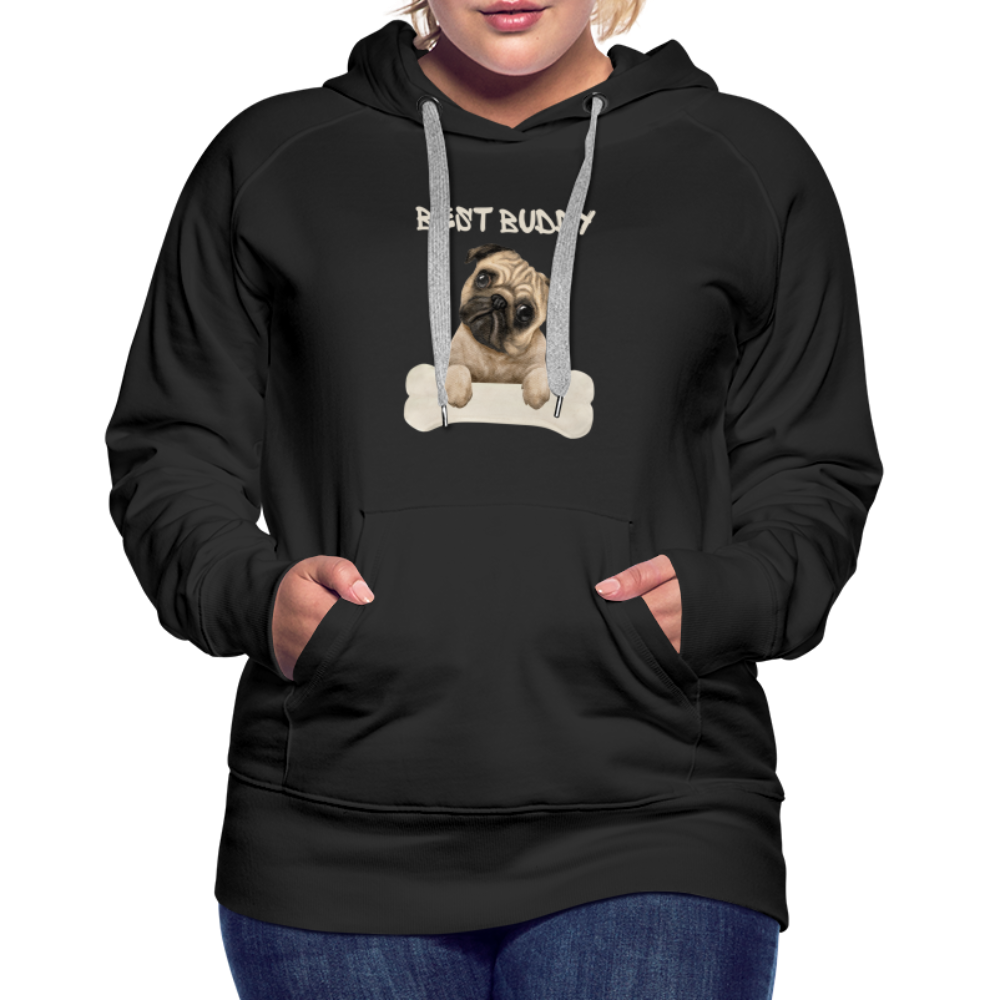 Frauen Premium Hoodie - Best Buddy - Schwarz