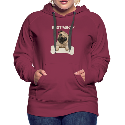 Frauen Premium Hoodie - Best Buddy - Bordeaux