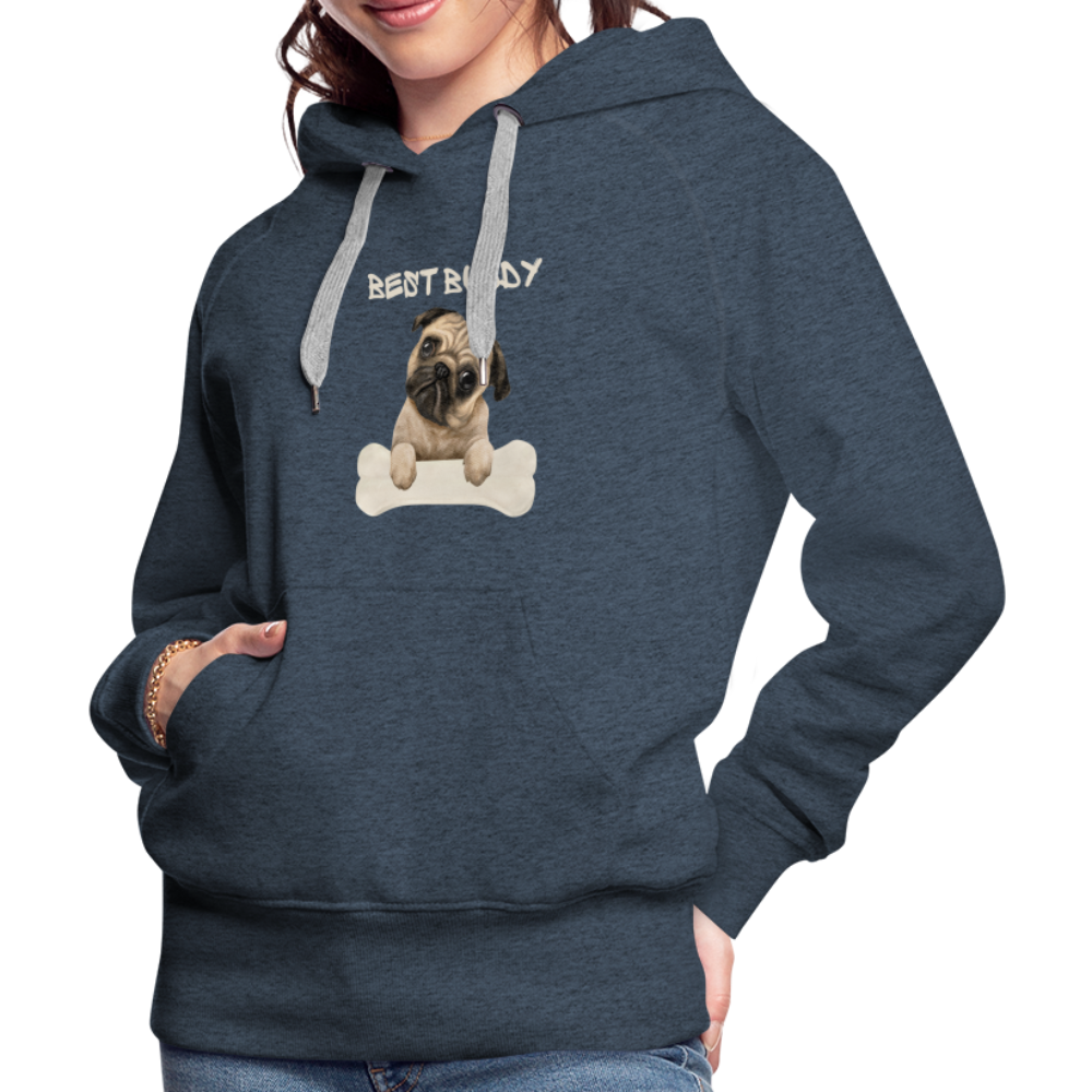 Frauen Premium Hoodie - Best Buddy - Jeansblau