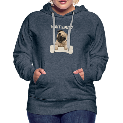 Frauen Premium Hoodie - Best Buddy - Jeansblau