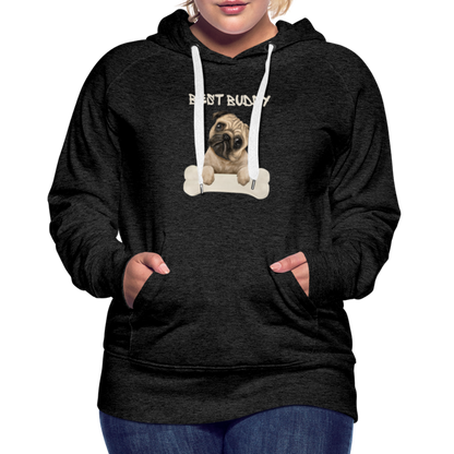 Frauen Premium Hoodie - Best Buddy - Anthrazit