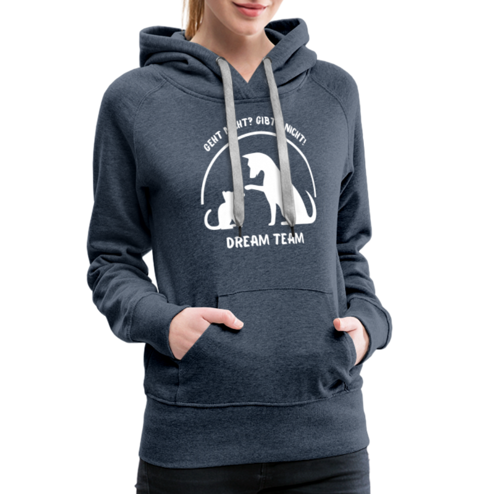 Frauen Premium Hoodie - Dream Team - Jeansblau