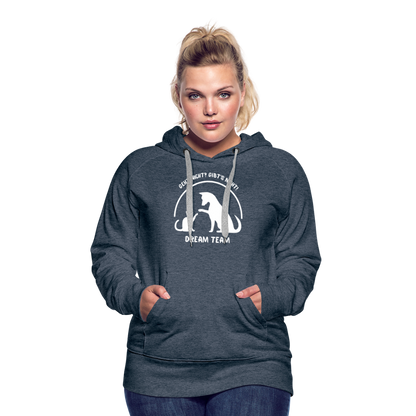 Frauen Premium Hoodie - Dream Team - Jeansblau