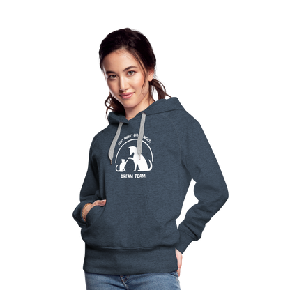 Frauen Premium Hoodie - Dream Team - Jeansblau