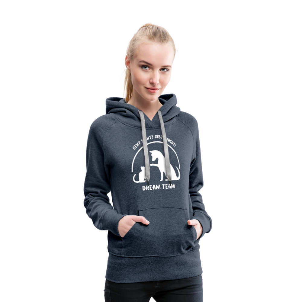 Frauen Premium Hoodie - Dream Team - Jeansblau