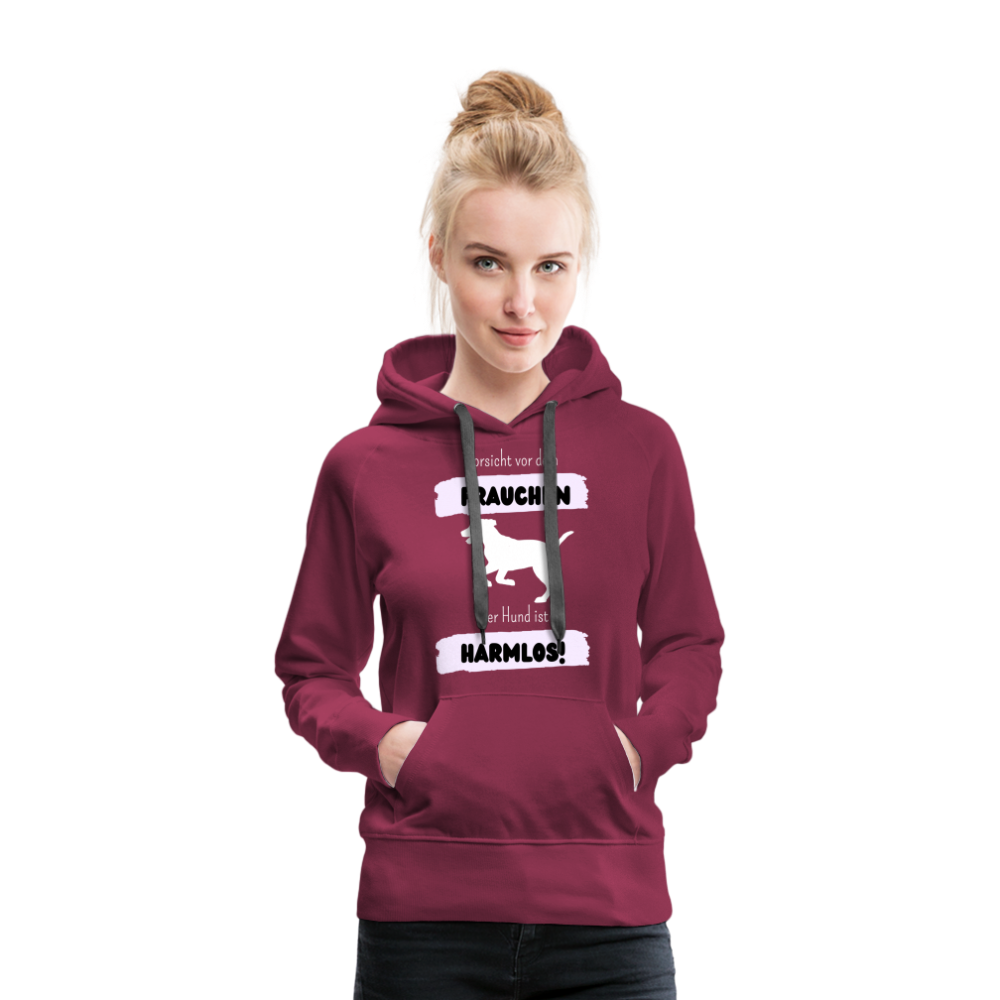 Frauen Premium Hoodie - Vorsicht vor dem Frauchen - Bordeaux