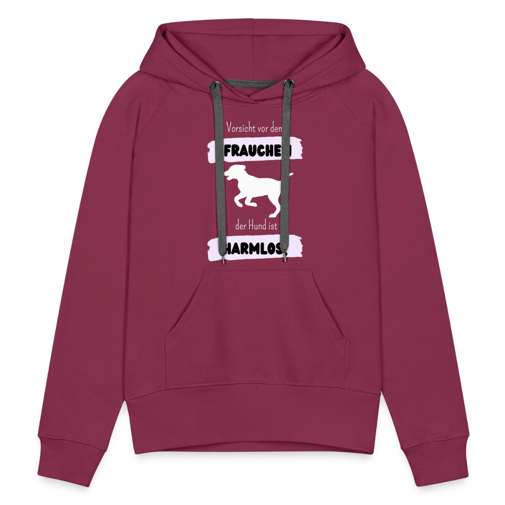 Frauen Premium Hoodie - Vorsicht vor dem Frauchen - Bordeaux