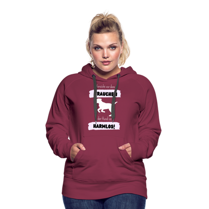 Frauen Premium Hoodie - Vorsicht vor dem Frauchen - Bordeaux